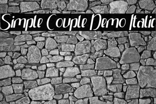 Simple Couple Demo Italic Font examples