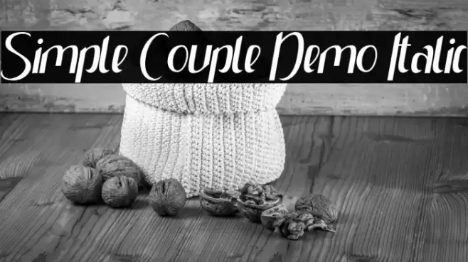 Simple Couple Demo Italic Font examples