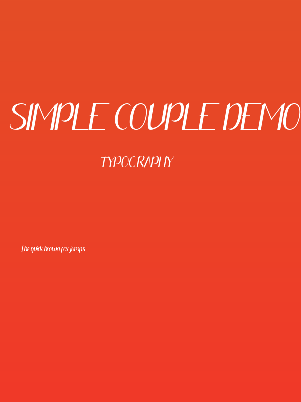 Simple Couple Demo Italic Poster