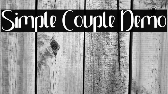 Simple Couple Demo Schriftart examples