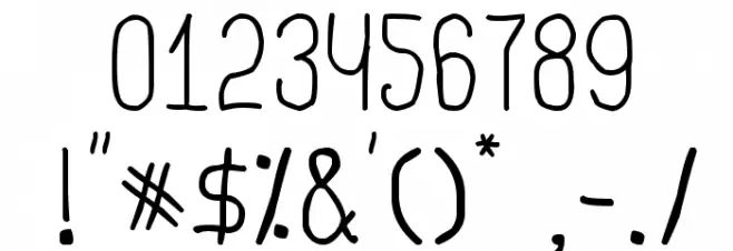 Simple Cream Schriftart Anderer Schreiben