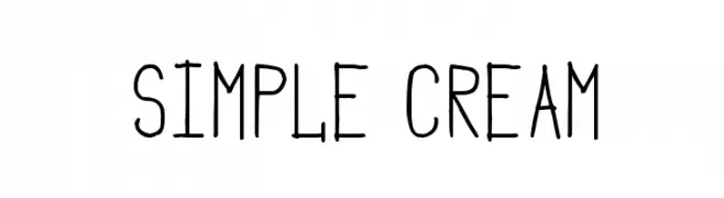 Simple Cream  les polices de caractères gratuit tlcharger