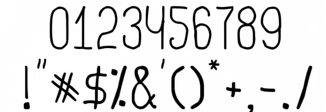 Simple Cream Font OTHER CHARS