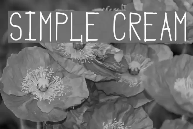 Simple Cream Font examples