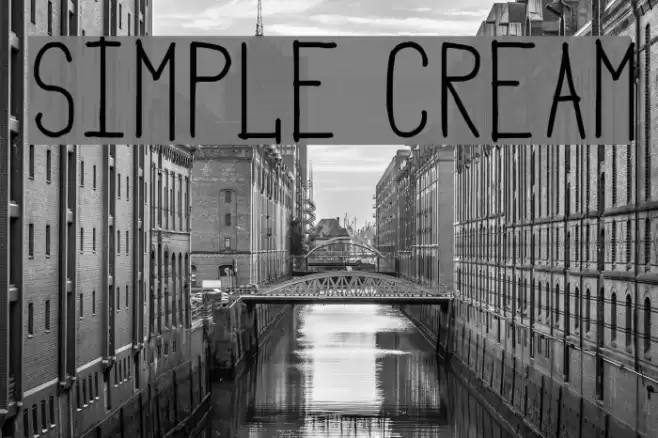 Simple Cream Font examples