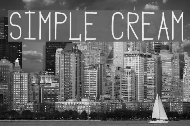 Simple Cream Font examples