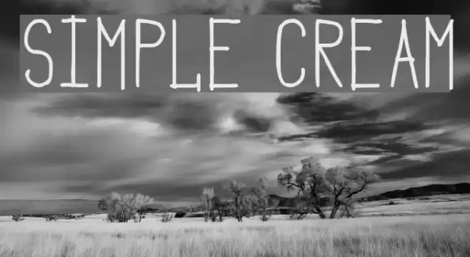 Simple Cream Schriftart examples