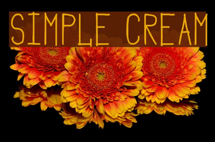 Simple Cream Font examples