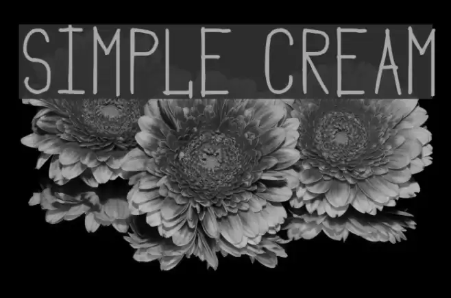 Simple Cream Schriftart examples