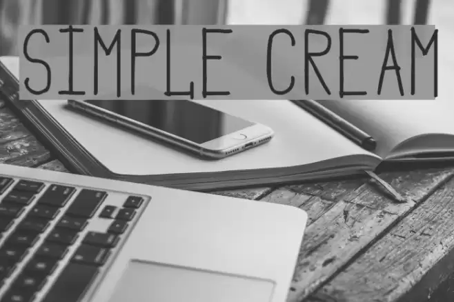 Simple Cream Schriftart examples