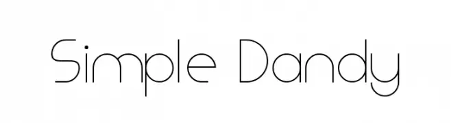 Simple Dandy  Frei Schriftart Herunterladen