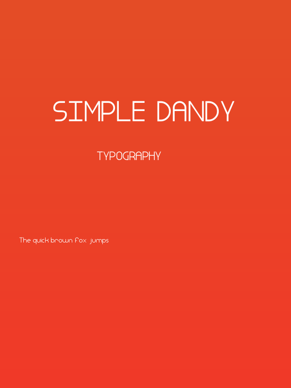 Simple Dandy Poster