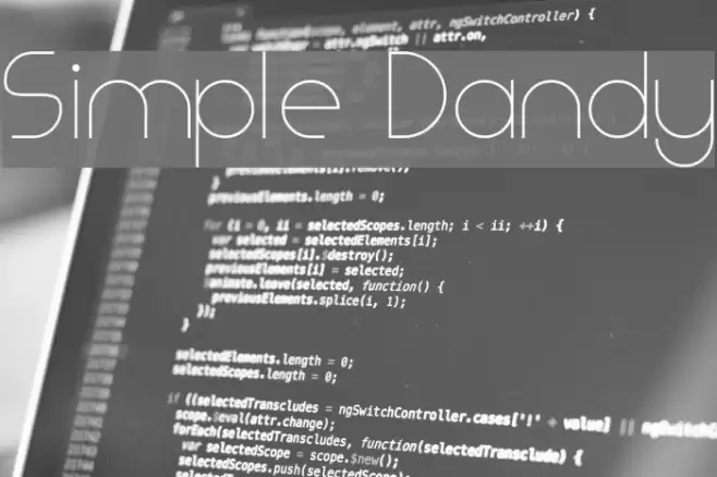 Simple Dandy Font examples