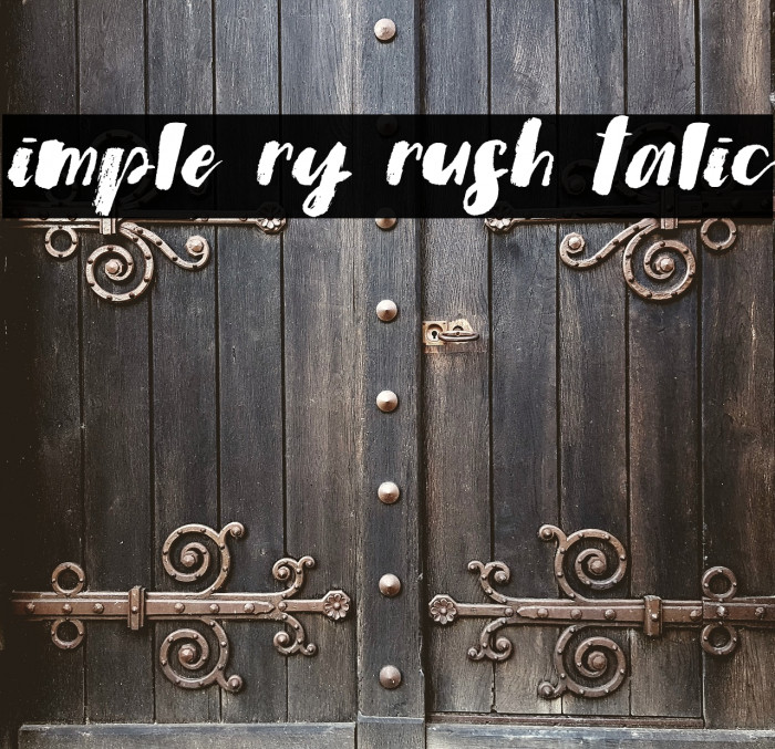 Simple Dry Brush Italic Font examples