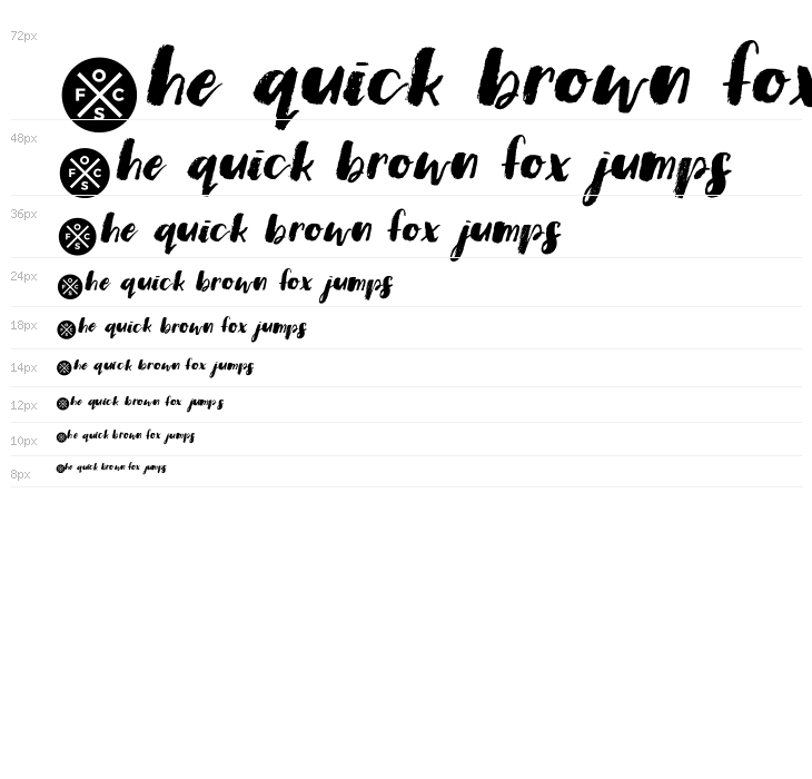 Simple Dry Brush Italic Waterfall