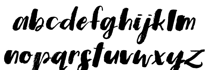 Simple Dry Brush Italic Font LOWERCASE