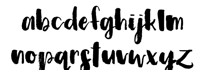 Simple Dry Brush Font LOWERCASE