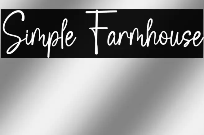 Simple Farmhouse Font examples