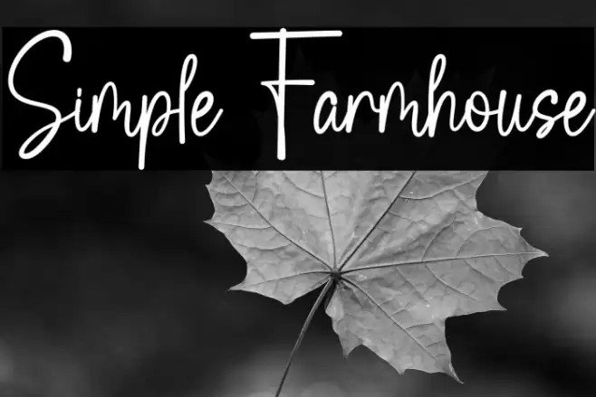 Simple Farmhouse Font examples