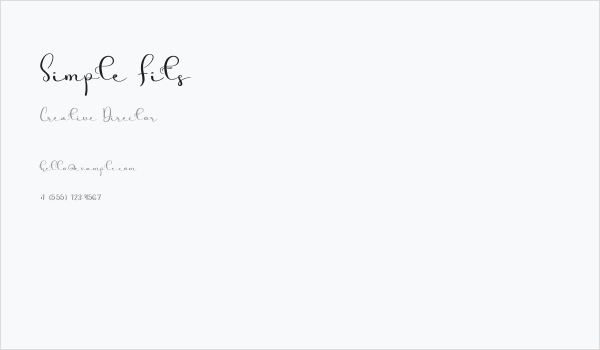 Simple Fits Business Card