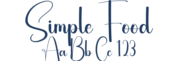 Simple Food Font Preview