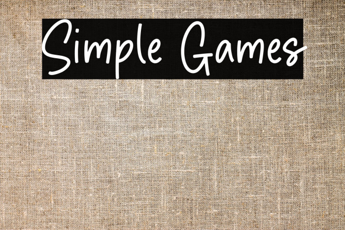 Simple Games Example 2