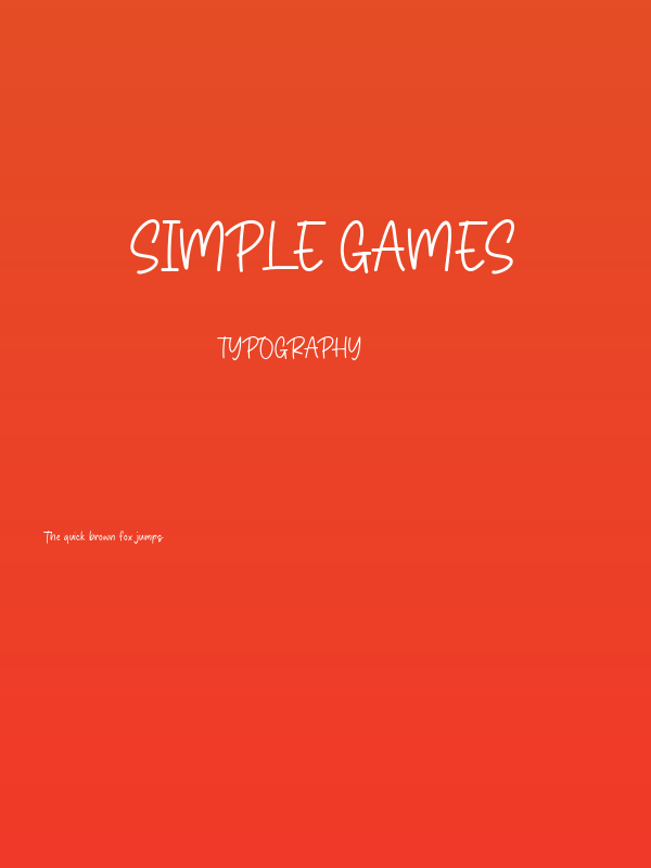 Simple Games Poster