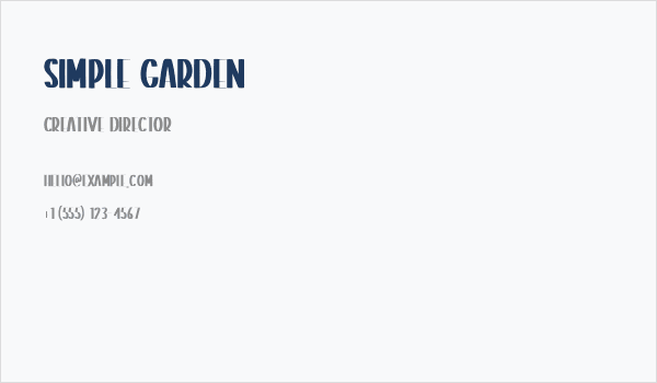 Simple Garden Business Card