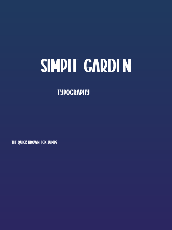 Simple Garden Poster
