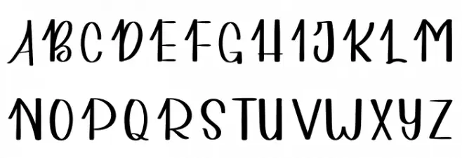 Simple Handmade Font Litere mari