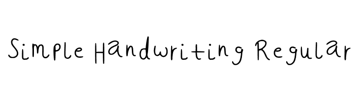 Simple Handwriting Regular  免费字体下载