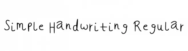 Simple Handwriting Regular  フリーフォントのダウンロード
