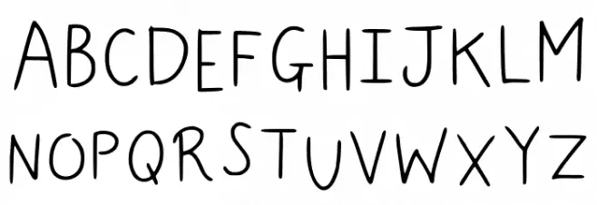 Simple Handwriting Regular Schriftart Groß