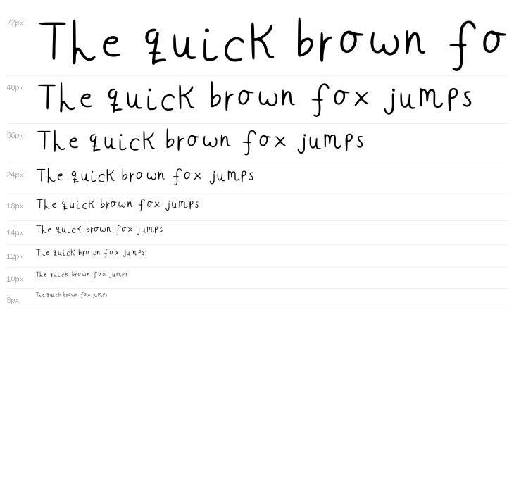 Simple Handwriting Regular Waterfall