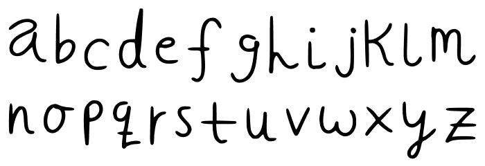 Simple Handwriting Regular Font LOWERCASE