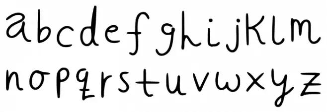 Simple Handwriting Regular Fonte MINÚSCULAS