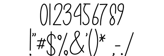 Simple Handwriting Font OTHER CHARS