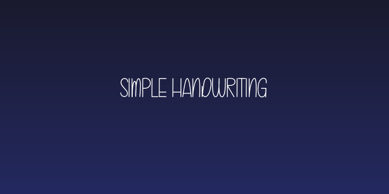 Simple Handwriting Social Header