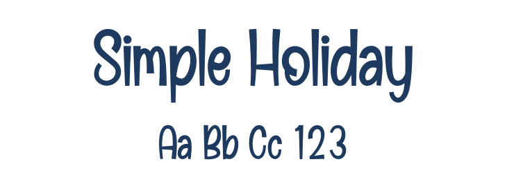 Simple Holiday Font Preview