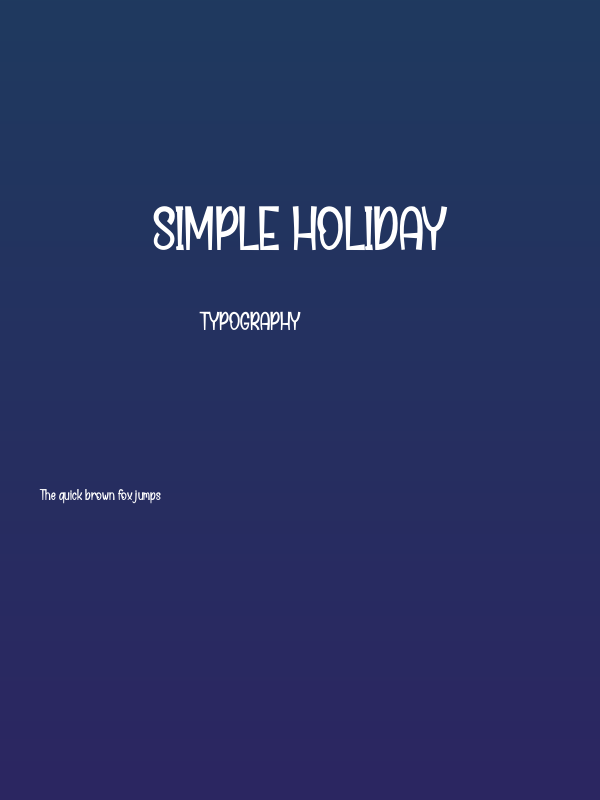 Simple Holiday Poster