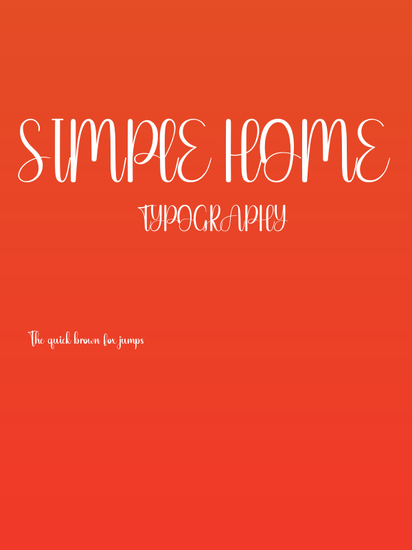 Simple Home Poster