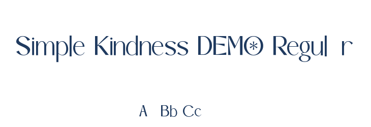 Simple Kindness DEMO Regular Font Preview
