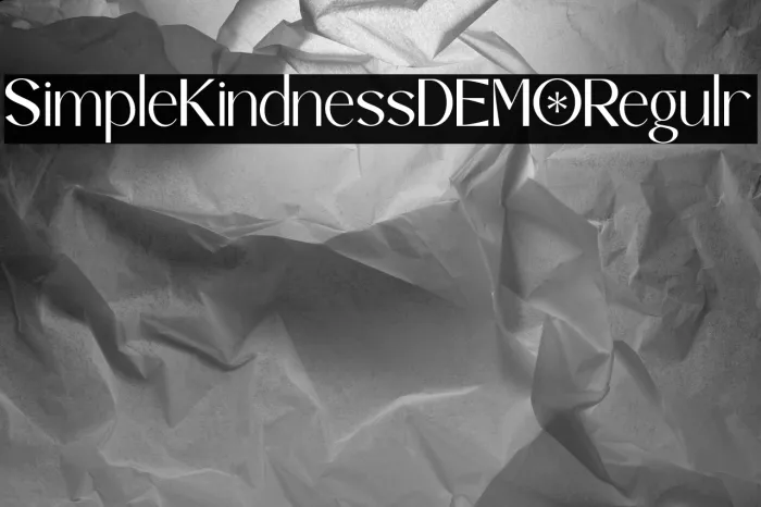 Simple Kindness DEMO Regular Example 1