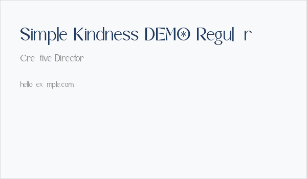 Simple Kindness DEMO Regular Business Card