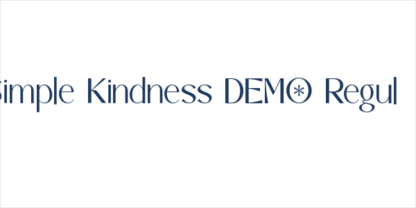 Simple Kindness DEMO Regular Logo