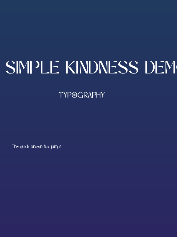 Simple Kindness DEMO Regular Poster