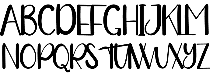 Simple Lemonade Font UPPERCASE