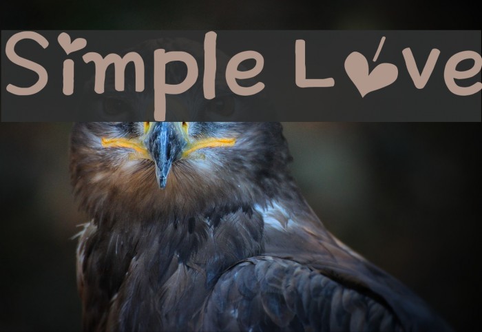 Simple Love Font examples