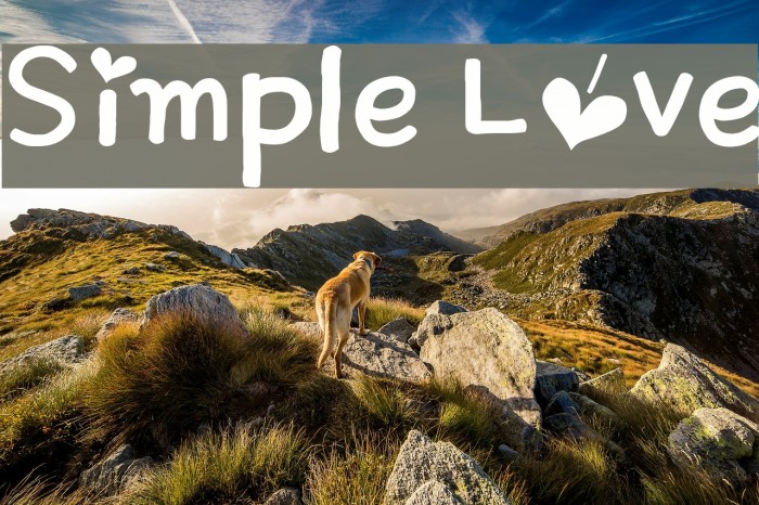 Simple Love Font examples