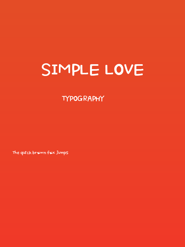 Simple Love Poster